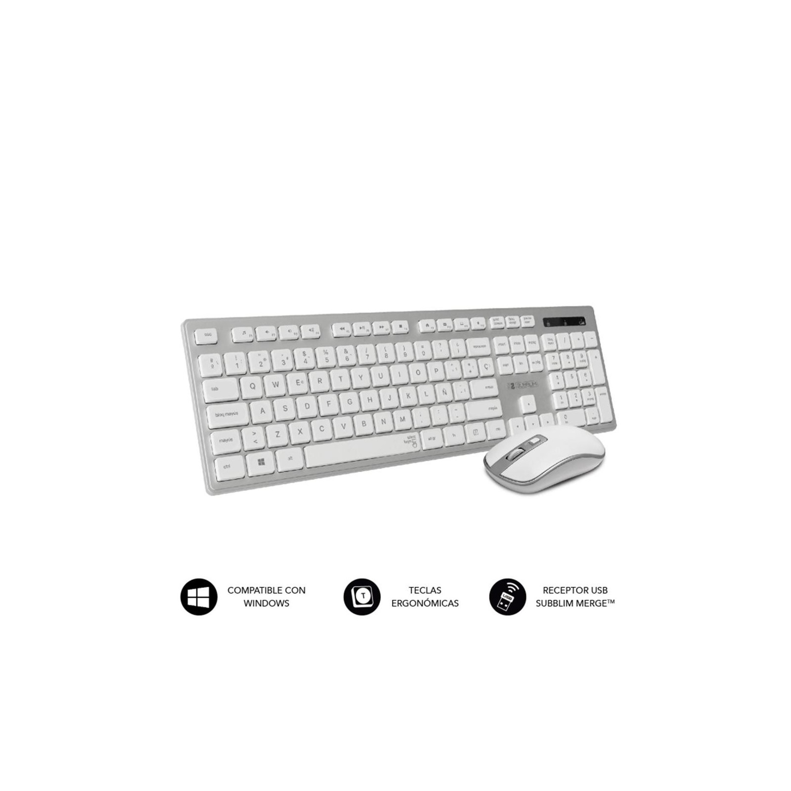 Teclado raton subblim subkbw ceke10 inalambrico