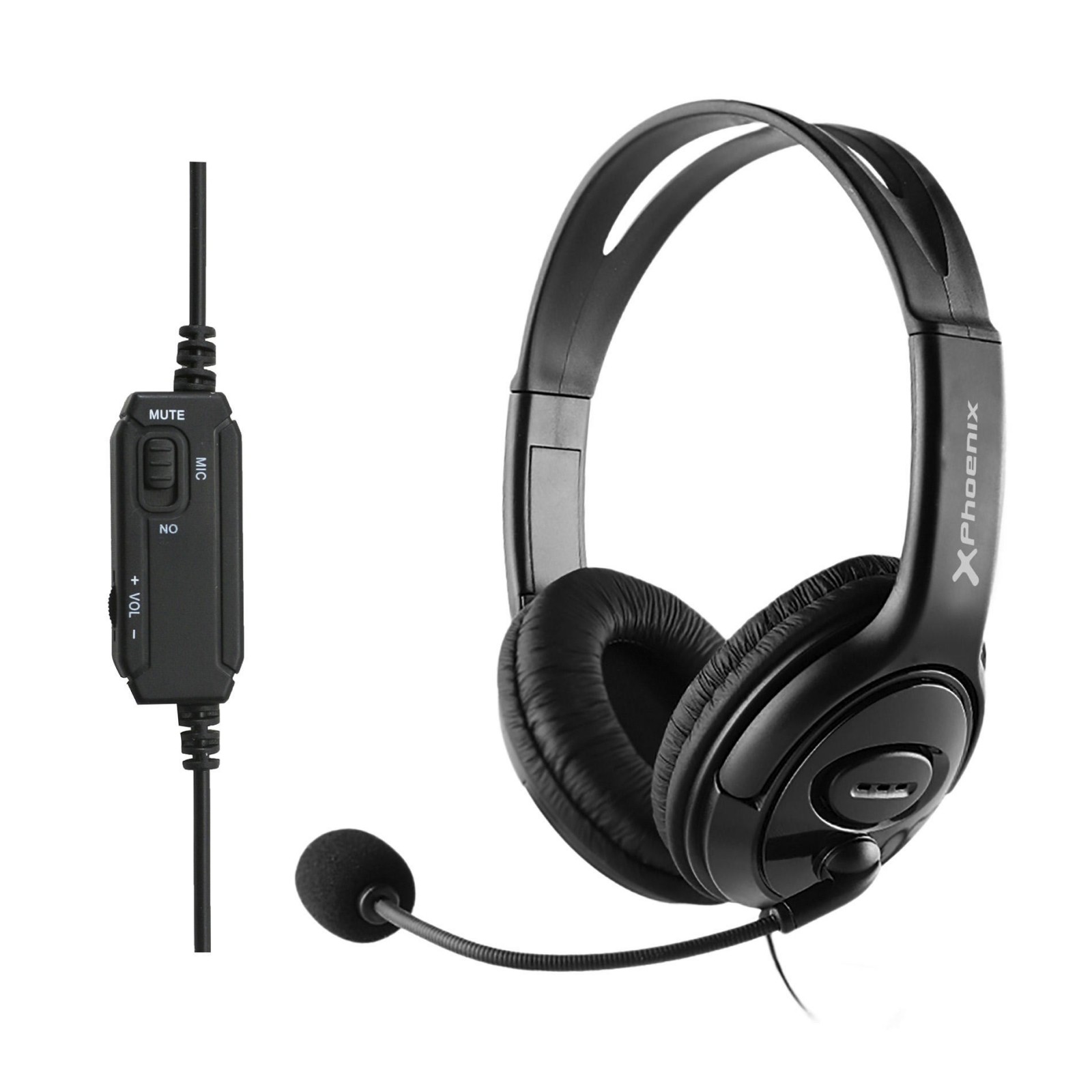 Auriculares Con Microfono Phoenix Control Volumen