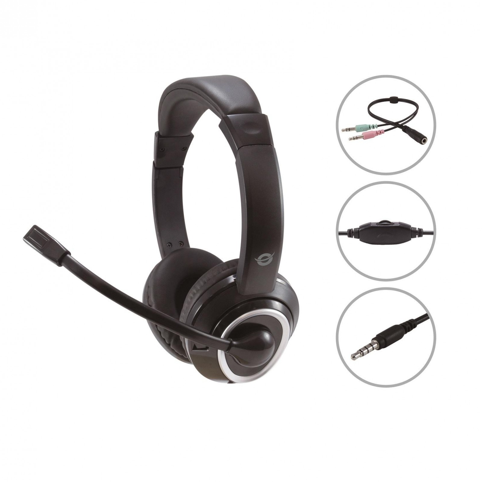 Auricular Conceptronic Polona02Ba Jack 3.5Mm Microfono