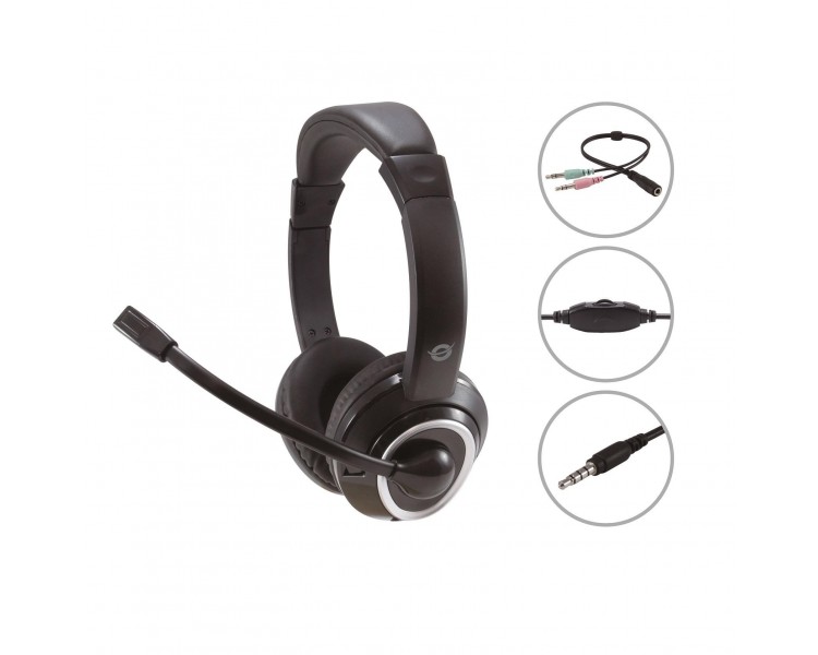 Auricular Conceptronic Polona02Ba Jack 3.5Mm Microfono