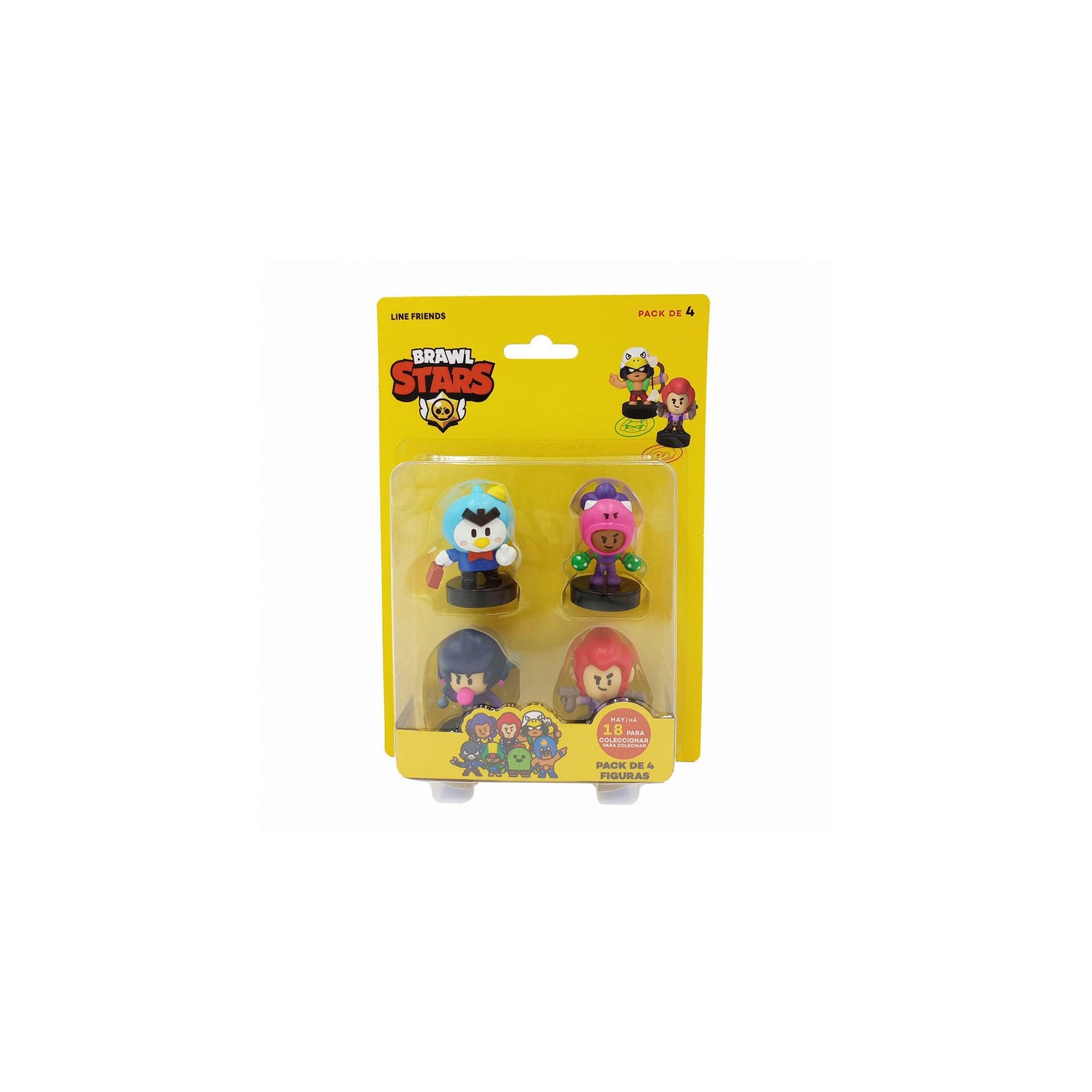 Pack 4 Figuras Con Sello Brawl Stars