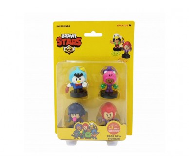 Pack 4 Figuras Con Sello Brawl Stars