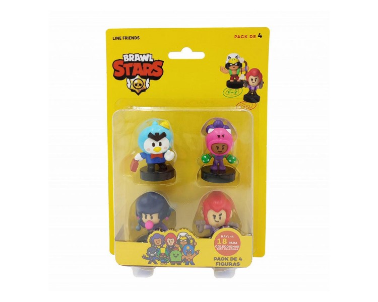 Pack 4 Figuras Con Sello Brawl Stars