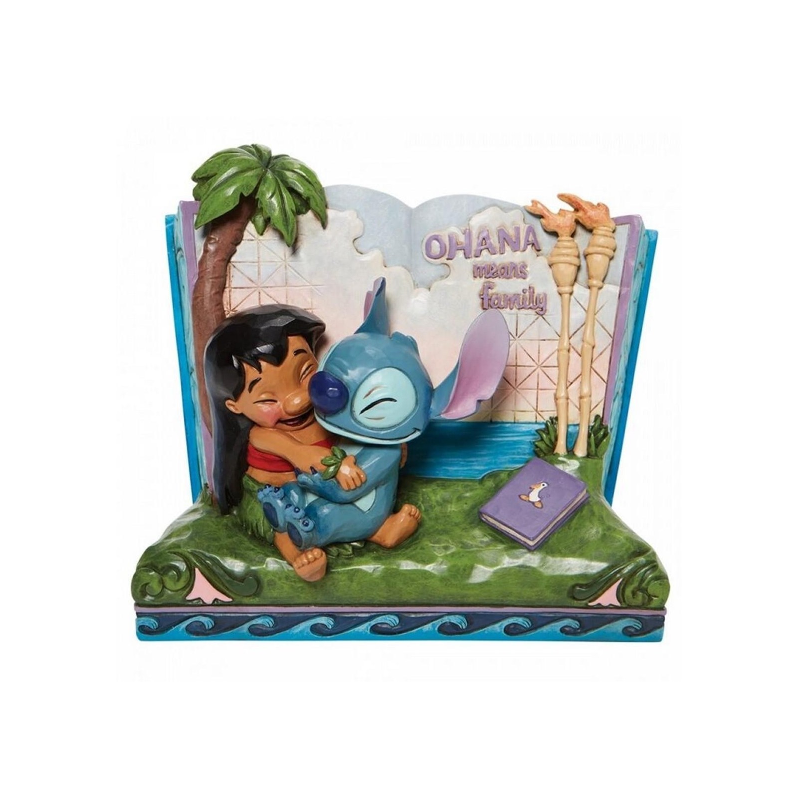 Figura Decorativa Enesco Disney Lilo & Stitch Libro Ohana