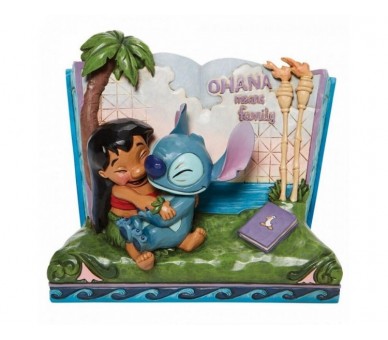 Figura Decorativa Enesco Disney Lilo & Stitch Libro Ohana