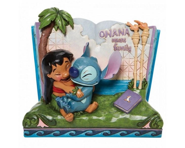 Figura Decorativa Enesco Disney Lilo & Stitch Libro Ohana