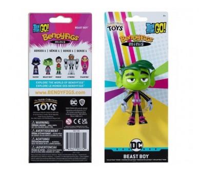 Figura Maleable Bendyfigs Minis Beats Boy Teen Titans Go 11C