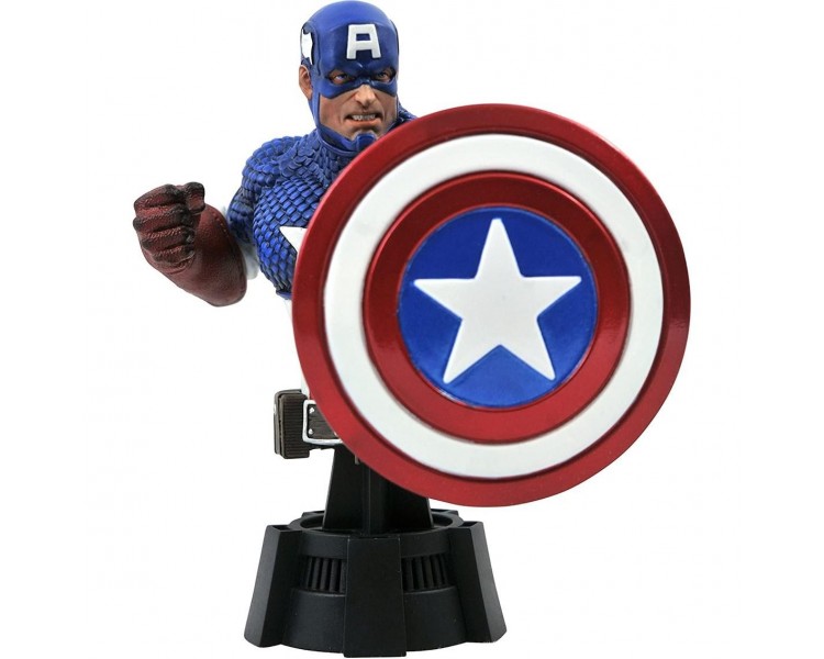 Figura Busto Diamond Select Toys Marvel Animado Capitan Amer