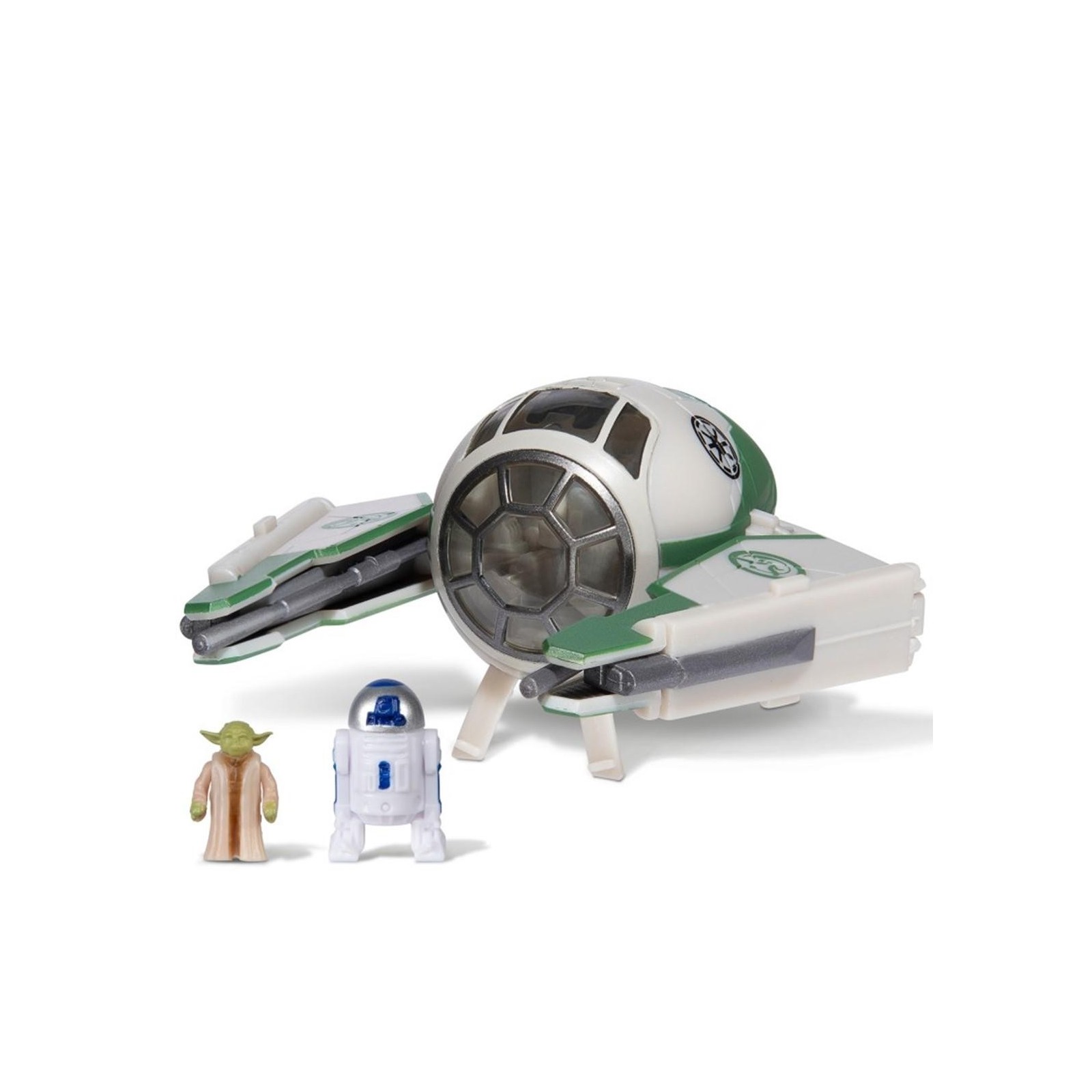 Figura Star Wars Nave 8Cm Jedi Starfighter De Yoda Y Figura