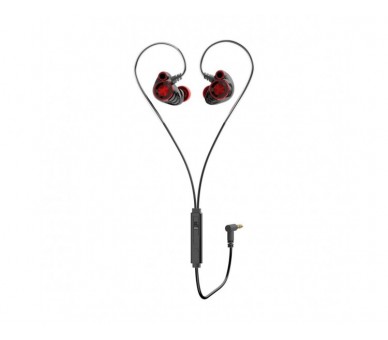 Auricular Hp Dhe - 7002 Microfono Jack 3.5Mm Negro - Rojo