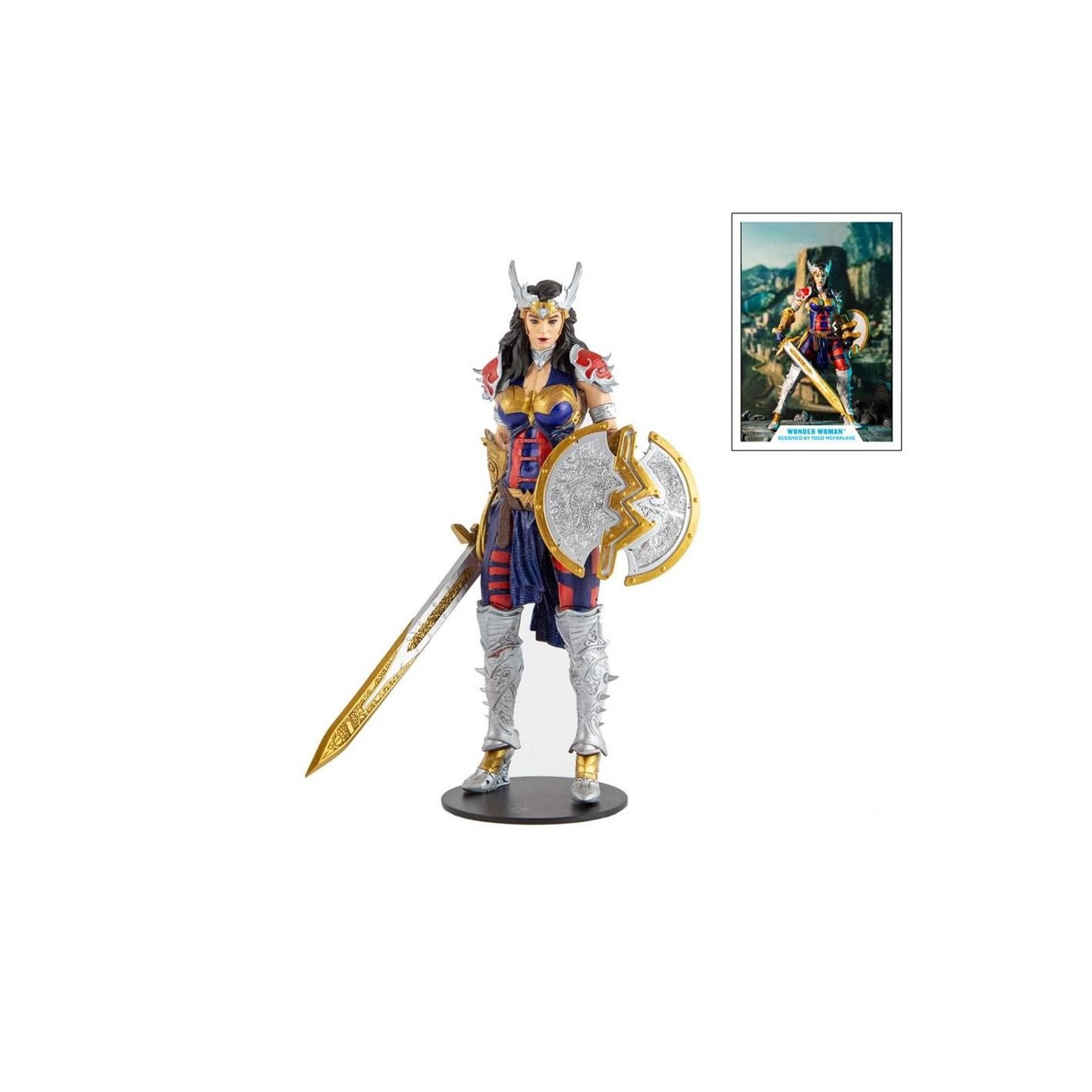 Figura Mcfarlane Toys Dc Multiverse Wonder Woman Diseñada Po