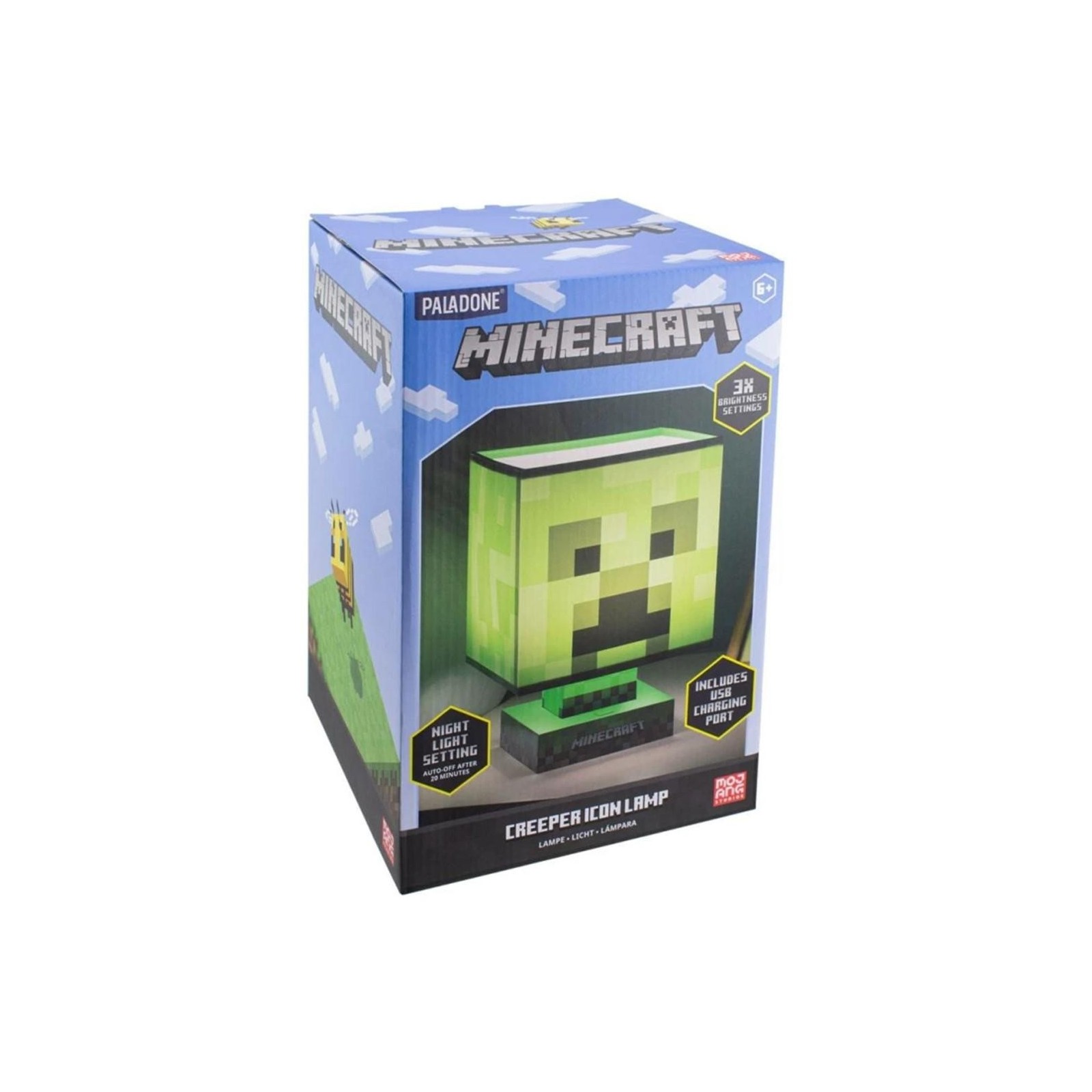 Lampara Paladone Icon Con Cargador Usb Minecraft Creeper