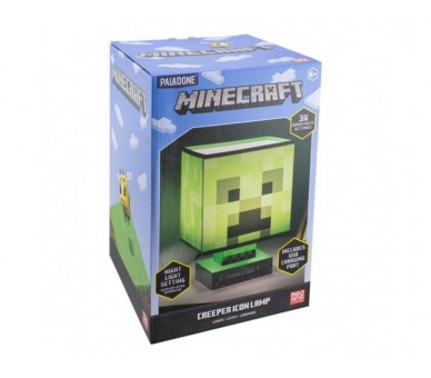 Lampara Paladone Icon Con Cargador Usb Minecraft Creeper