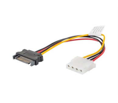 CABLE ALIMENTACION LANBERG MOLEX HEMBRA SATA MACHO 15CM