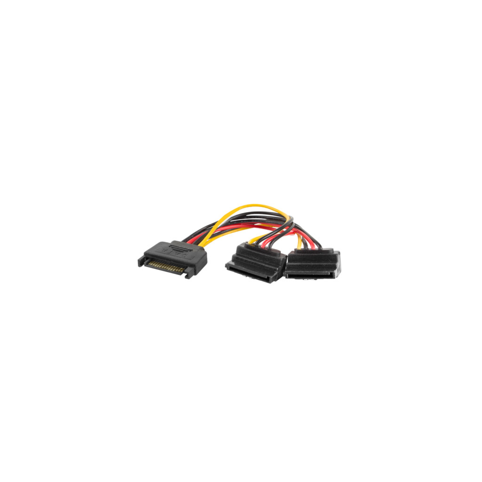 CABLE ALIMENTACION LANBERG SATA MACHO 2X SATA HEMBRA 15CM