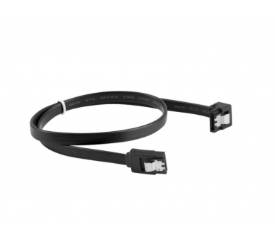 CABLE SATA III LANBERG 6GB S HEMBRA HEMBRA ANGULO CLIP METAL 30CM NEGRO