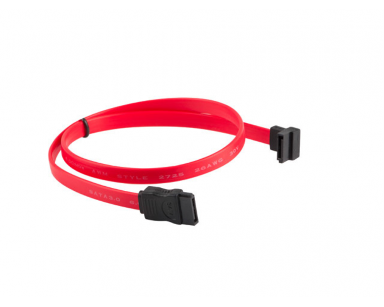 CABLE SATA III LANBERG 6GB S HEMBRA HEMBRA ANGULO 05M ROJO