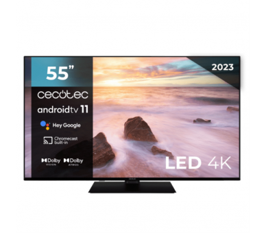 TV CECOTEC 55 LED 4K UHD FRAMELESS ANDROIDTV 11 ALU20055Z