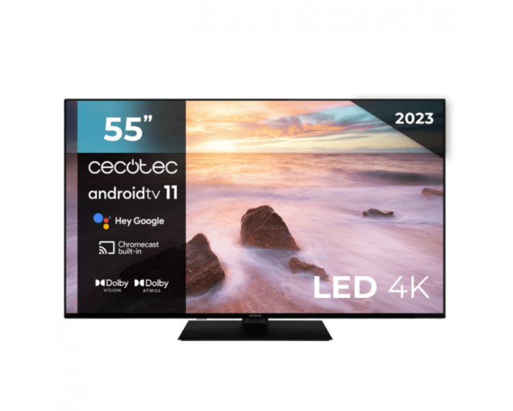 TV CECOTEC 55 LED 4K UHD FRAMELESS ANDROIDTV 11 ALU20055Z