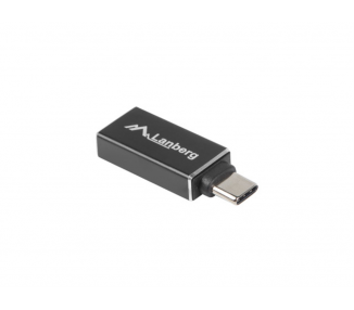 ADAPTADOR USB LANBERG USB C M 31 A USB A H OTG NEGRO