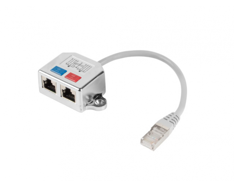 ADAPTADOR LANBERG SPLITTER ETHERNET FTP RJ45 A 2X RJ45