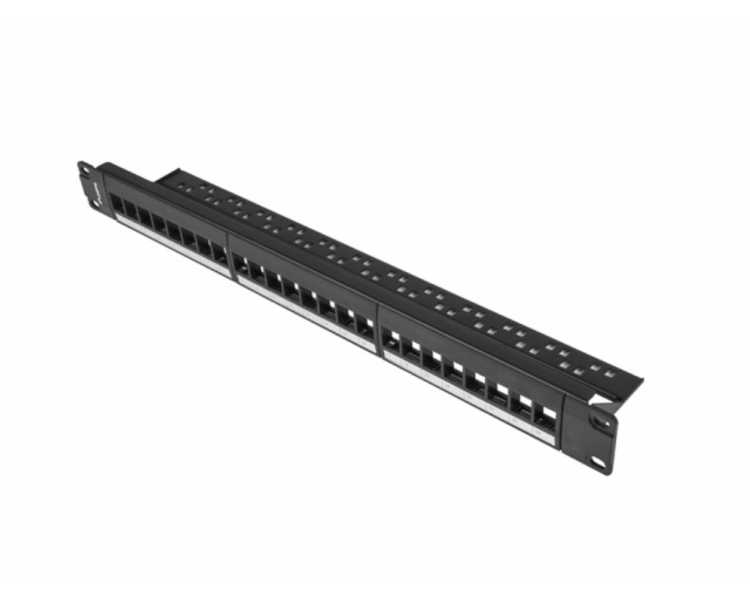 PATCH PANEL LANBERG 24 PUERTOS 1U RACK 19 PARA MODULOS KEYSTONE NEGRO