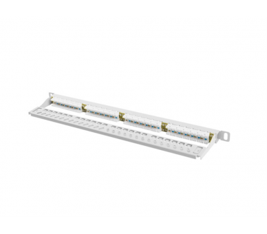 PATCH PANEL LANBERG CAT6 UTP 24 PUERTOS 05U RACK 19 GRIS