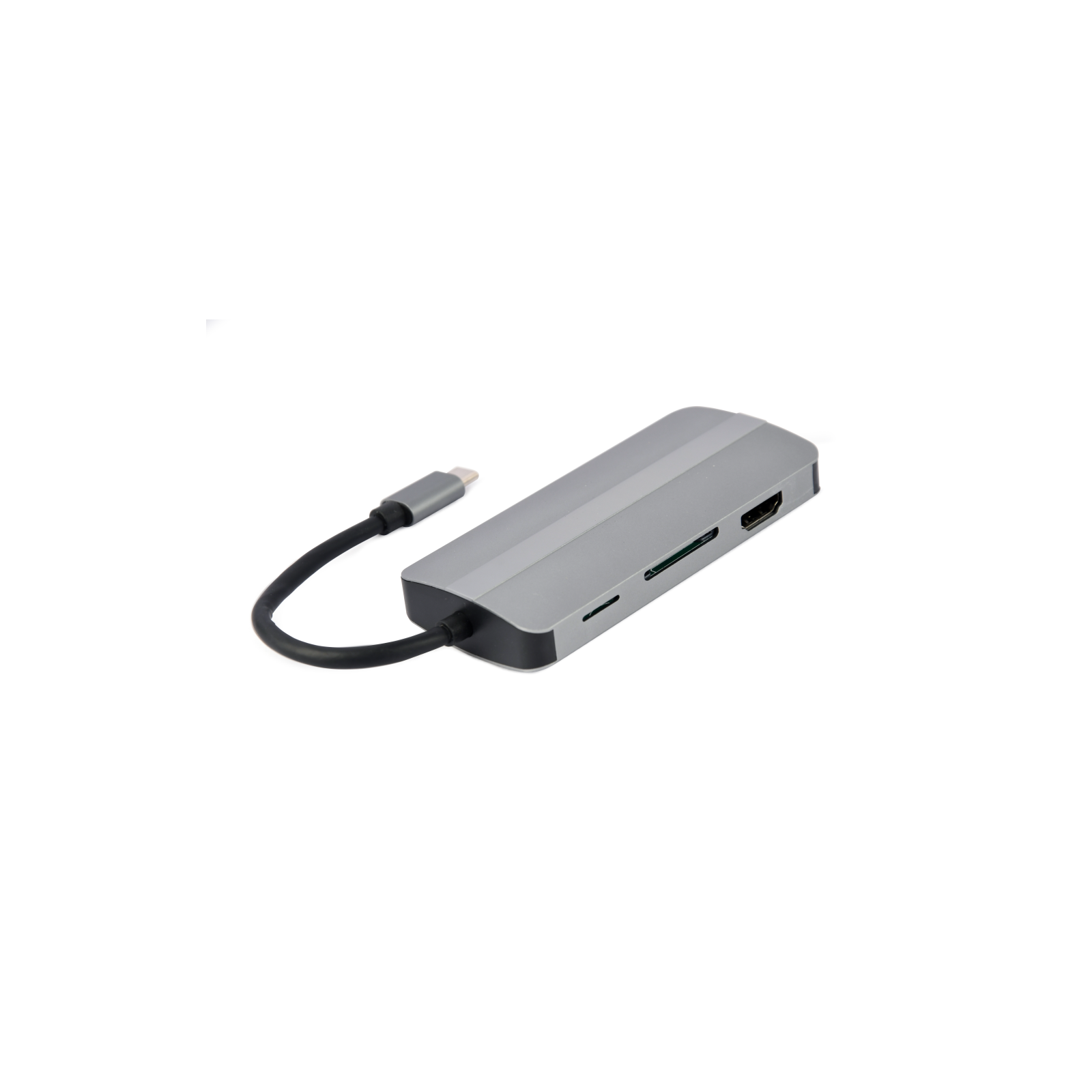 ADAPTADOR MULTIPUERTO USB TIPO C 8 EN 1 PLATA