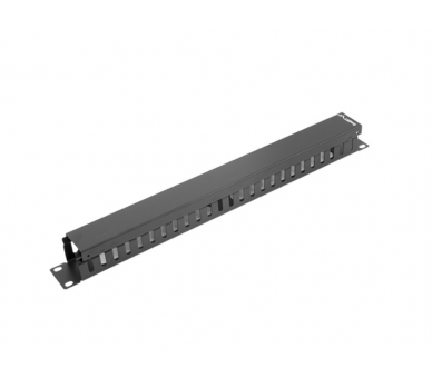 ORGANIZADOR DE CABLES LANBERG METALICO 1U TIPO A RACK 19 NEGRO