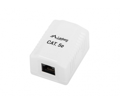 ROSETA DE SUPERFICIE LANBERG CAT5E UTP 1X TOMA RJ45 BLANCO