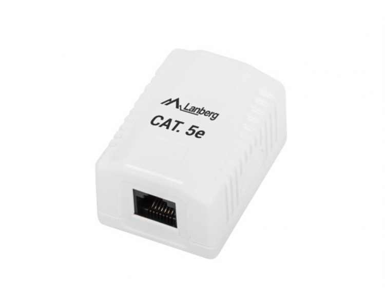 ROSETA DE SUPERFICIE LANBERG CAT5E UTP 1X TOMA RJ45 BLANCO