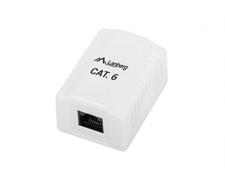 ROSETA DE SUPERFICIE LANBERG CAT6 UTP 1X TOMA RJ45 BLANCO