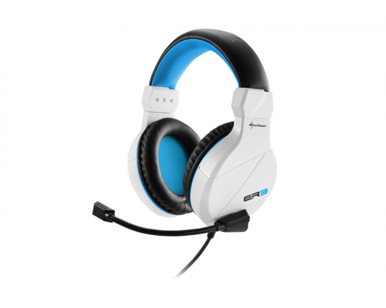 AURICULARES GAMING SHARKOON RUSH ER3 BLANCO MICROFONO ALAMBRICO