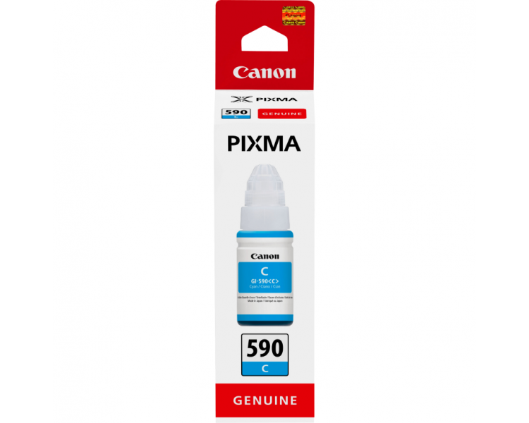 Botella de Tinta Original Canon GI 590 Cian