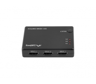 SWITCH VIDEO LANBERG 3 X HDMI MICRO USB NEGRO CONTROL REMOTO
