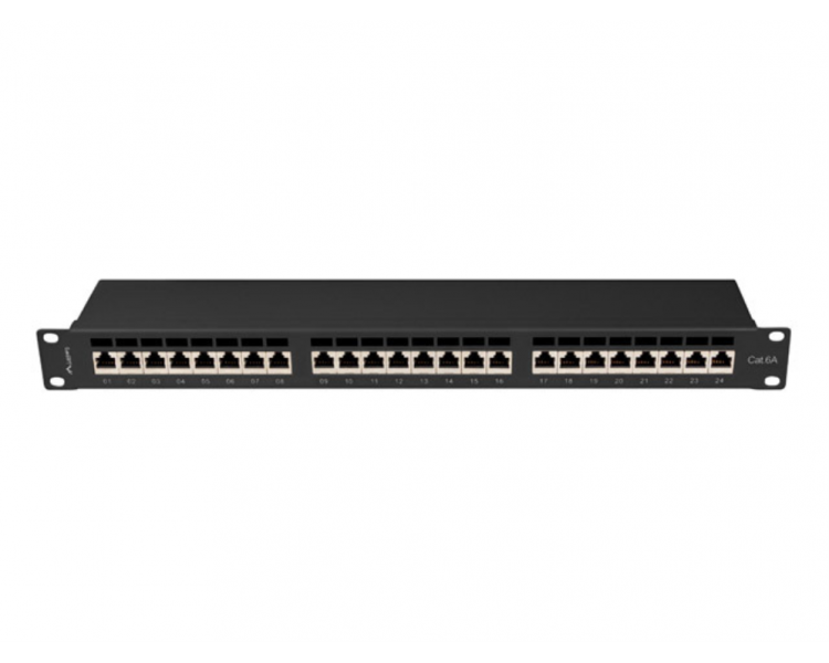 PATCH PANEL 24 PORT 1U 19 CAT6A FTP BLACK LANBERG