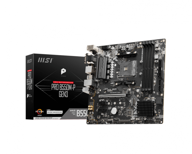 PLACA BASE MSI PRO B550M P GEN3 AM4 MATX 4XDDR4