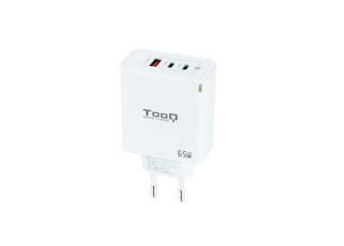 CARGADOR DE PARED TOOQ GAN 2USB C PD USB A QC 65W