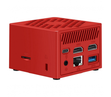 MINIPC LEOTEC INTEL N100 8GB 128GB M2 WIN11 PRO PRE INSTAL ROJO