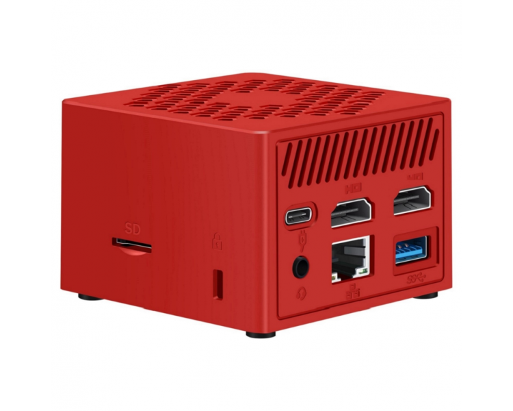 MINIPC LEOTEC INTEL N100 8GB 128GB M2 WIN11 PRO PRE INSTAL ROJO