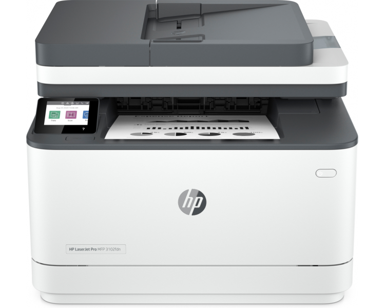 IMPRESORA HP MULTIFUNCION MONOCROMO LASERJET PRO 3102FDN FAX DUPLEX BLANCA