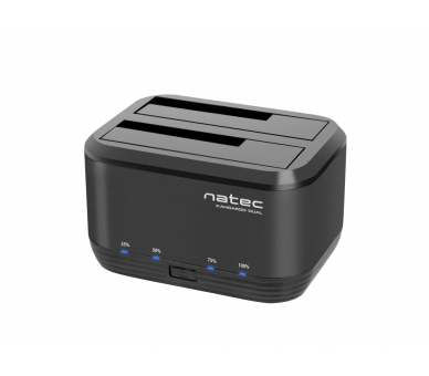 DOCKING STATION NATEC KANGAROO DUAL USB 30 SATA NEGRA