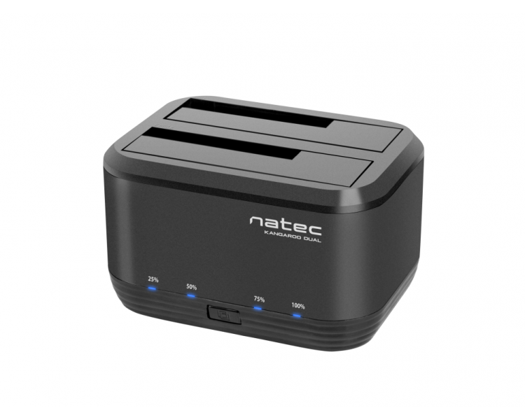 DOCKING STATION NATEC KANGAROO DUAL USB 30 SATA NEGRA