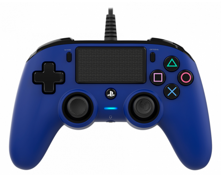 GAMEPAD NACON OFICIAL PS CON CABLE COMPACT AZUL PS4