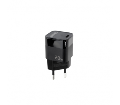 CARGADOR PARED USB C PD 20W NEGRO