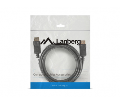 CABLE DISPLAYPORT LANBERG MACHO MACHO 4K 3M NEGRO