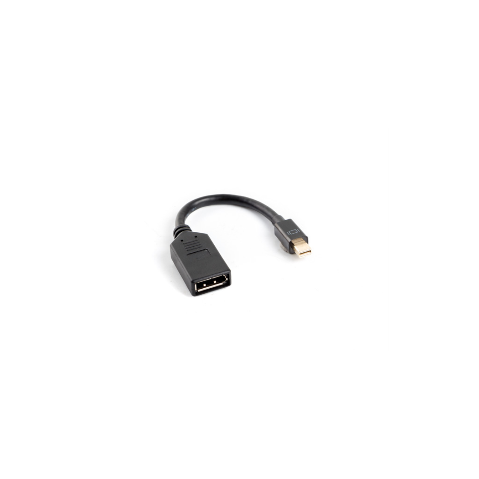 ADAPTADOR LANBERG DISPLAYPORT MINI MACHO A DISPLAYPORT HEMBRA CABLE 10 CM NEGRO