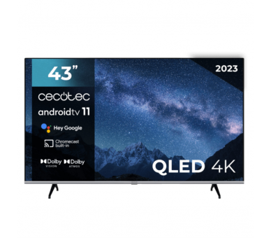 TV CECOTEC QLED 43 UHD ANDROID 11 GOOGLE VOICE CHROMECAST HDMI 21