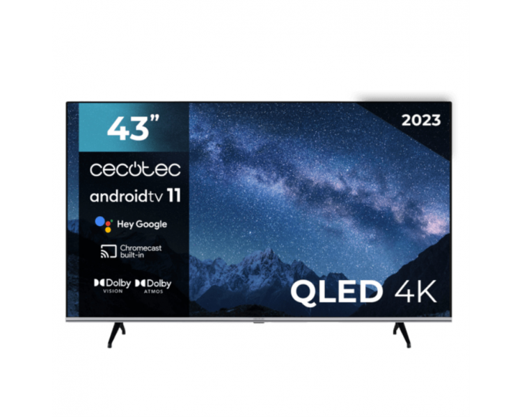 TV CECOTEC QLED 43 UHD ANDROID 11 GOOGLE VOICE CHROMECAST HDMI 21