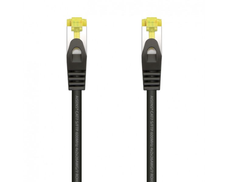 CABLE RED AISENS LATIGUILLO RJ45 LSZH CAT7 SFTP PIMF 25CM NEGRO